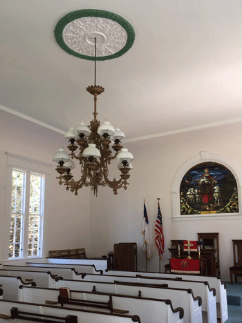 An interior view of the church.
