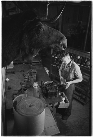 A Kosti Ruohomaa photograph made at Freeport’s L.L. Bean. PHOTO: COURTESY PENOBSCOT MARINE MUSEUM