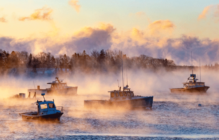 Sea smoke over Friendship Harbor on Feb. 4 during that day’s double-digit below zero temperatures. PHOTO: JACK SULLIVAN