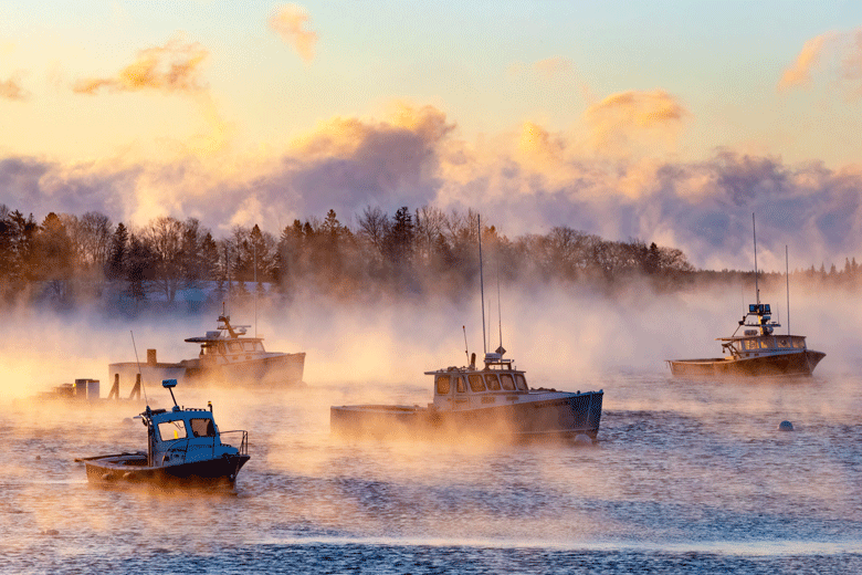 Sea smoke over Friendship Harbor on Feb. 4 during that day’s double-digit below zero temperatures. PHOTO: JACK SULLIVAN