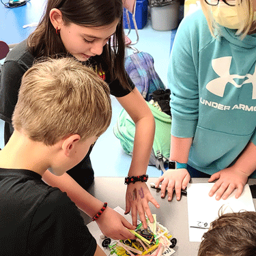 Elementary school students work on a project as part of the EdGE program in Washington County. PHOTO: COURTESY MAINE SEACOAST MISSION