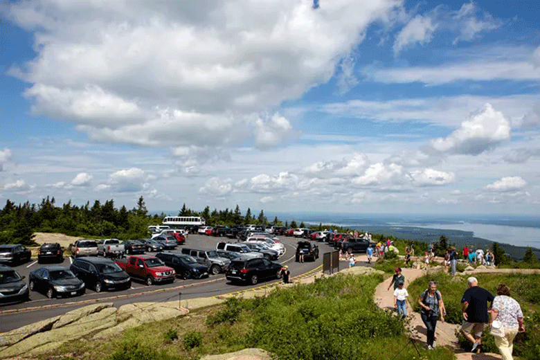 The Cadillac Mountain summit.