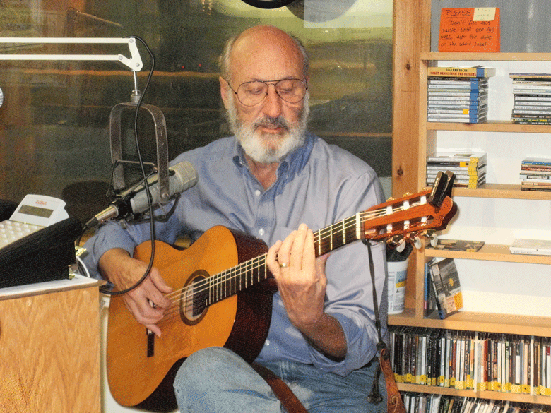 Noel "Paul" Stookey performing at the studios of WERU-FM.