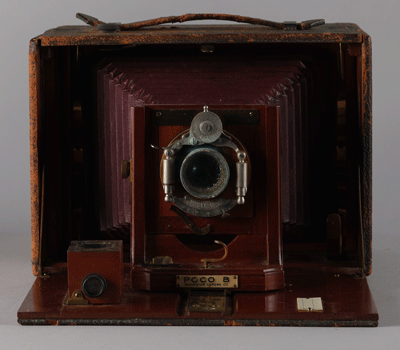 Abbie Francis Minott’s Rochester Camera Company Poco B Accordion Camera. PHOTO: MAINE MARITIME MUSEUM