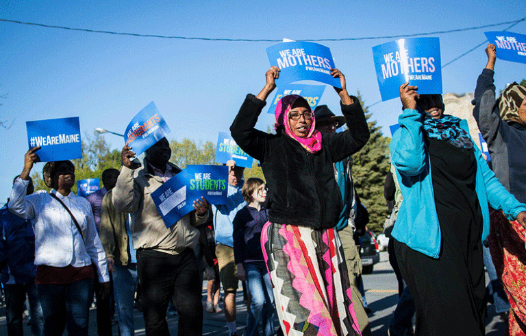 "We are Maine' immigrant demonstration.