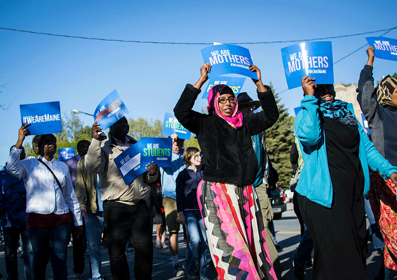 "We are Maine' immigrant demonstration.