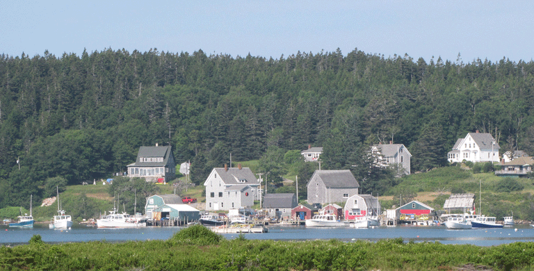 A view of the harbor on Swan's Island. FILE PHOTO: TOM GROENING