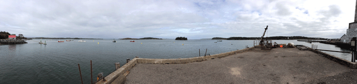 A panoramic view of Johnson Bay in Lubec.