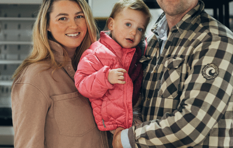 Laura Doran and David McDougal, seen here with daughter Marigold, are the new owners of North Haven Grocery and Inn. PHOTO: WILLIAM TREVASKIS