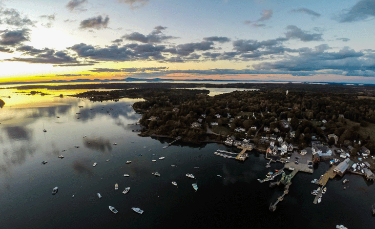 An aerial view of North Haven, looking west. PHOTO: WILLIAM TREVASKIS
