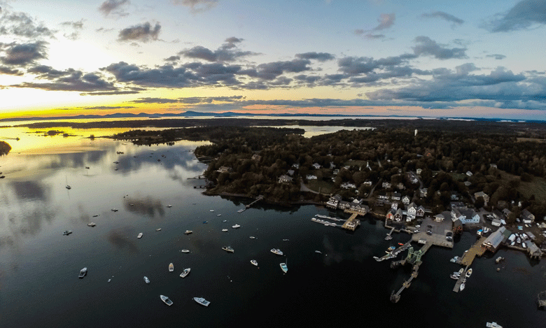 An aerial view of North Haven, looking west. PHOTO: WILLIAM TREVASKIS