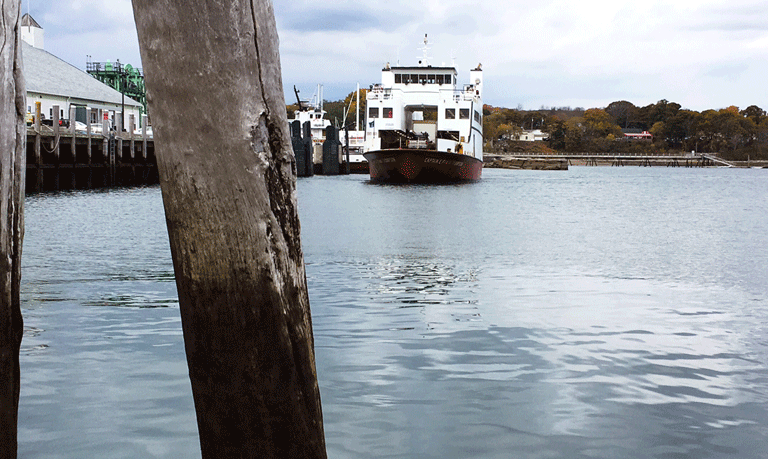 ferry crosses Rockland harbor