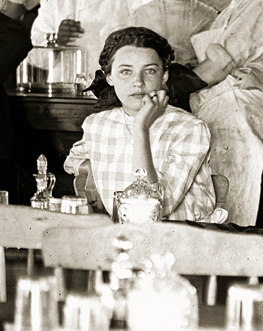 A close-up of one of the staff at Penobscot Park. PHOTO: PENOBSCOT MARINE MUSEUM