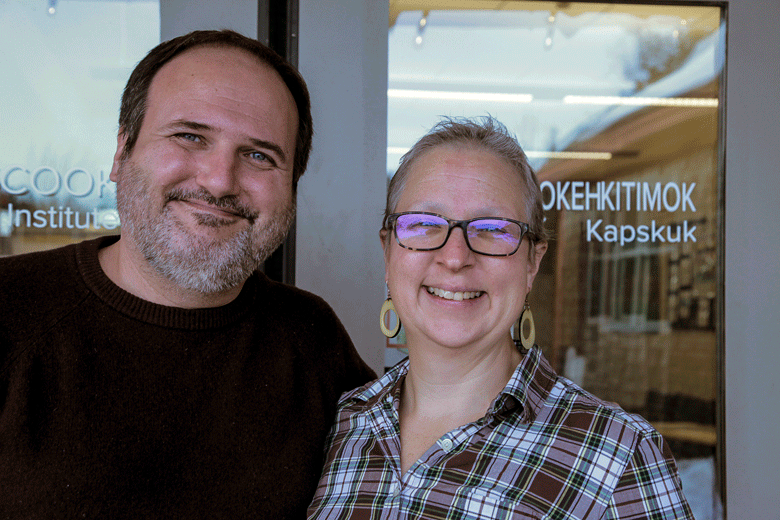 Shaun Haskins, left, and Kara McCrimmon serve as co-directors of the Cobscook Institute. PHOTO: LESLIE BOWMAN