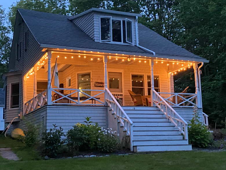 The cottage on Long Island in Casco Bay. PHOTO: CANDICE DALE