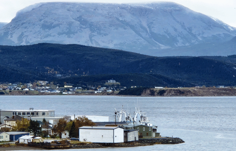 Gros Morne looms over Bonne Bay.