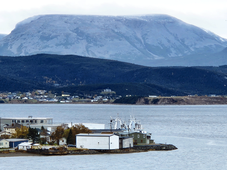 Gros Morne looms over Bonne Bay.