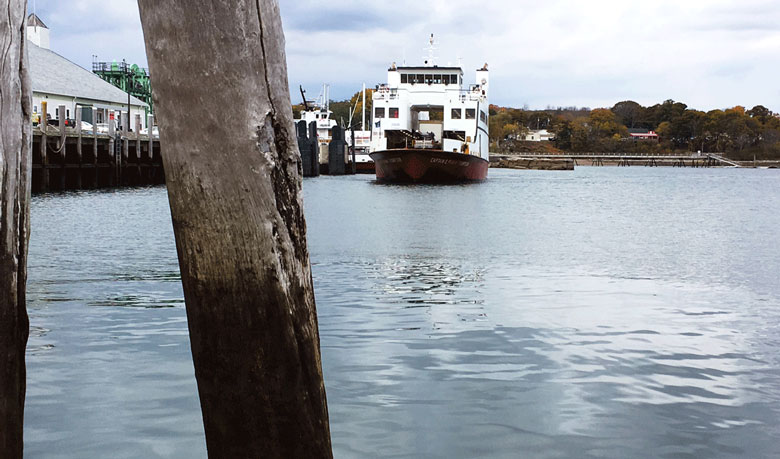 A Maine State Ferry Service boat near the Rockland terminal. FILE PHOTO: TOM GROENING