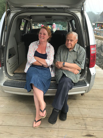 Bonnie Rideout with Chester Pettengill, a musician with whom she has played music for years. PHOTO: CHRIS MOSCATIELLO