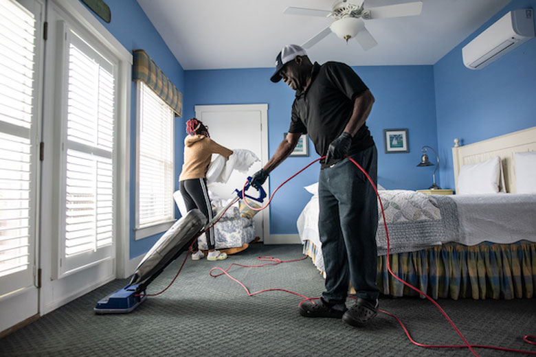 Hotel housekeeping workers in Southport.