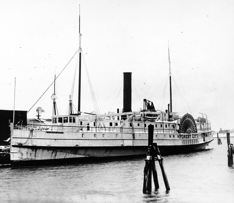 The Portland Steam Packet Company’s coastal passenger steamers Forest City, operating for the 1882 season. PHOTO: MAINE MARITIME MUSEUM