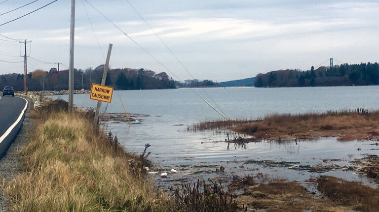 The Deer Isle Causeway.