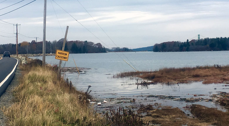 The Deer Isle Causeway.