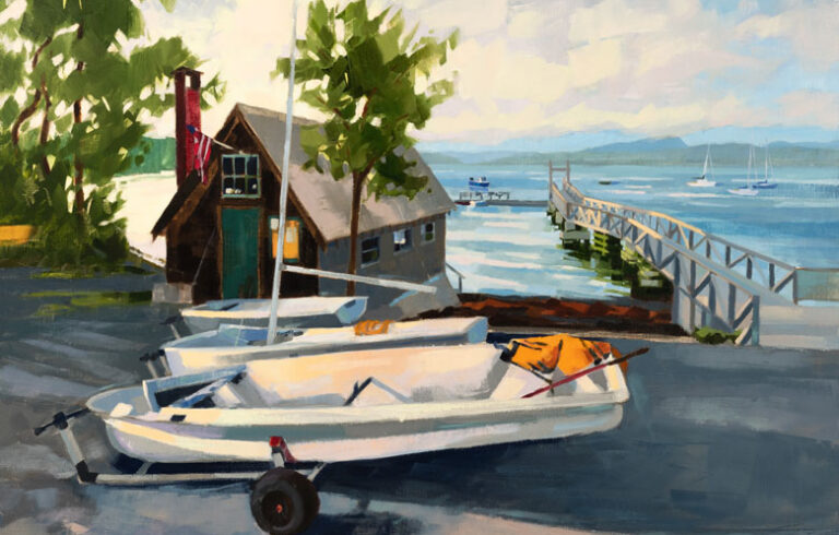 Philip Frey’s “Ready for Lessons” (2023), oil on linen, 30 by 40 inches. PHOTO: COURTESY PHILIP FREY
