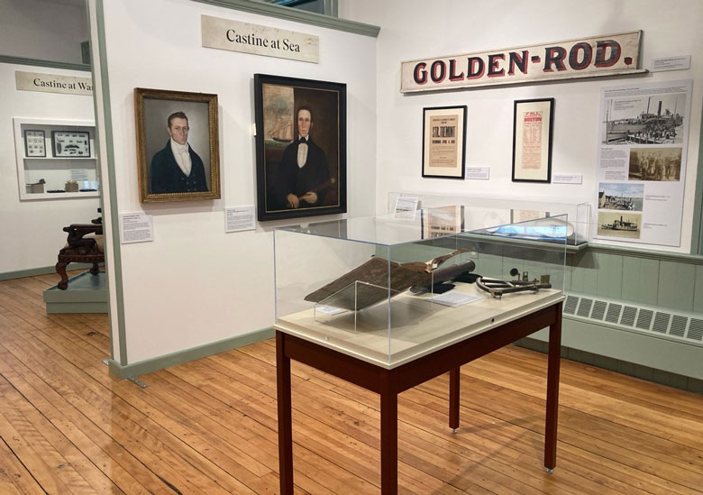 Some of the 40 objects through which Castine’s story is told.