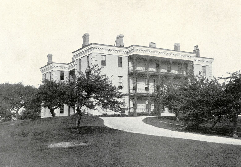 The Portland Marine Hospital at Martin’s Point, photographed in 1900.