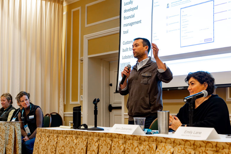 Jeff Frank speaks at the Maine Fishermen's Forum. PHOTO: JACK SULLIVAN