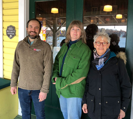 From left, Ian Stevenson, Holly Hurd-Forsyth, and Jane Banquer.
