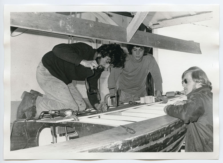 An image from the Boat School's early days.