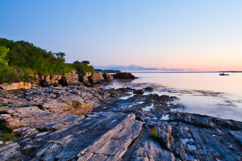 A rocky Maine shoreline speaks to large forces at work. PHOTO: ADOBE STOCK