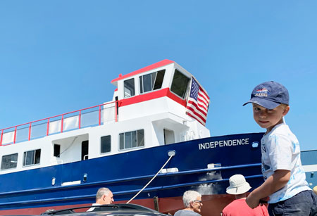 The Independence ready for launching.